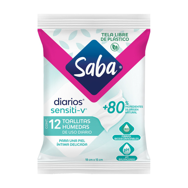 Toallas Humedas Femeninas -Saba