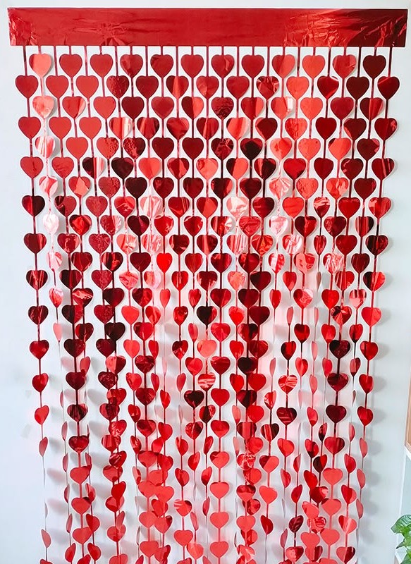 Cortina Metálica Corazones (Pieza)