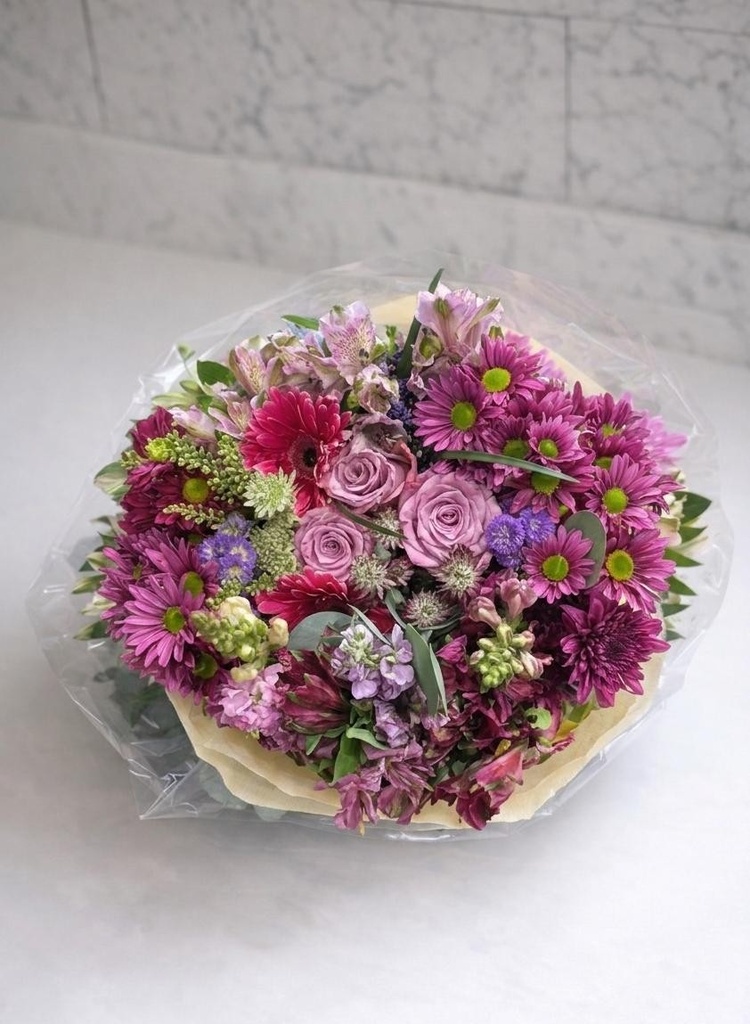 Ramo de Flores Mixtas Moradas