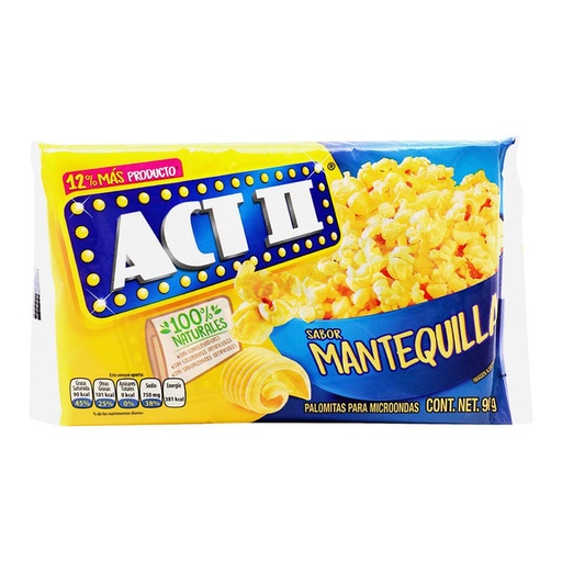Palomitas Microondas Mantequilla ACT II (pz)